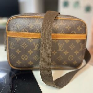 Louis Vuitton Brown and Gold Travel Bag